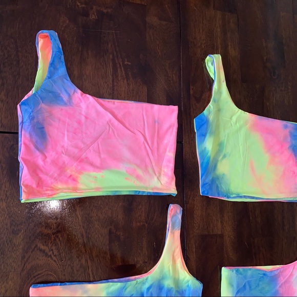 NEW! Tie Dye One Strap Tank Reversible Crop Top🌈 - Picture 8 of 8
